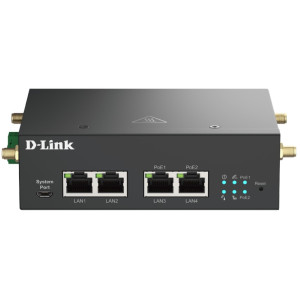 D-Link DWM-314-GP Modem/Gateway, 2 Gigabit ports, 2 Gigabit PoE ports, dual SIM slots